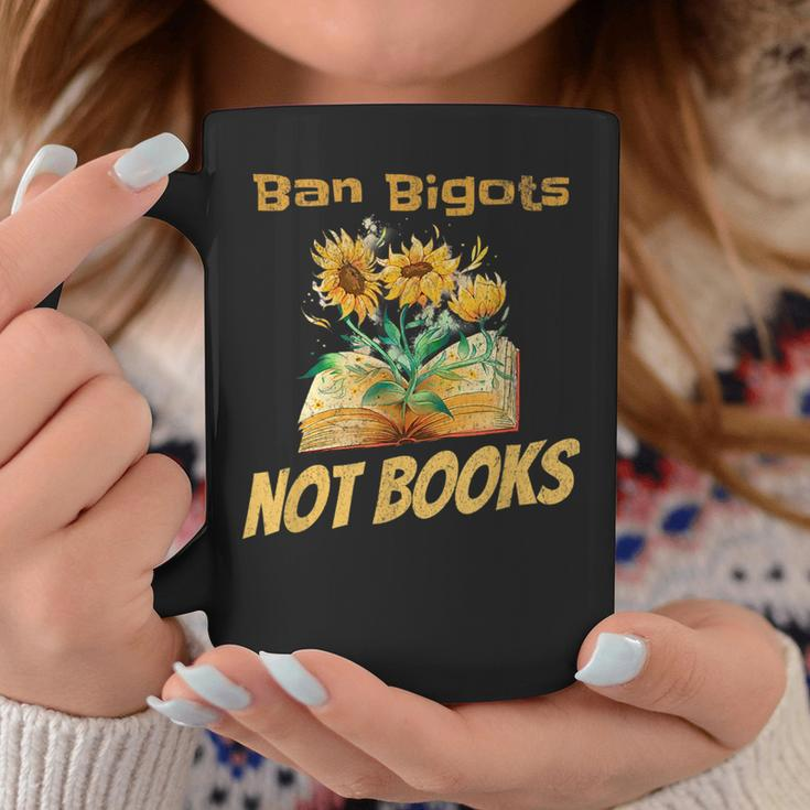 Ban Bigots Not Books | Bookish | Reading Banned Books Retro Reading Funny Designs Funny Gifts Coffee Mug Unique Gifts