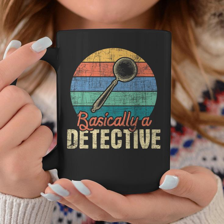 Basically A Detective - Retro Investigator Inspector Spying Coffee Mug Unique Gifts