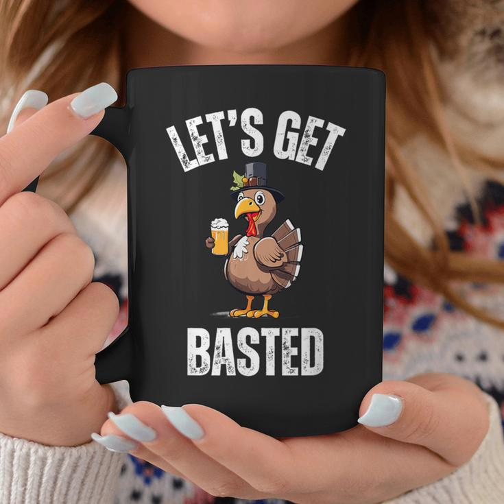 Lets Get Basted Thanksgiving Drinking Turkey Day Coffee Mug Funny Gifts
