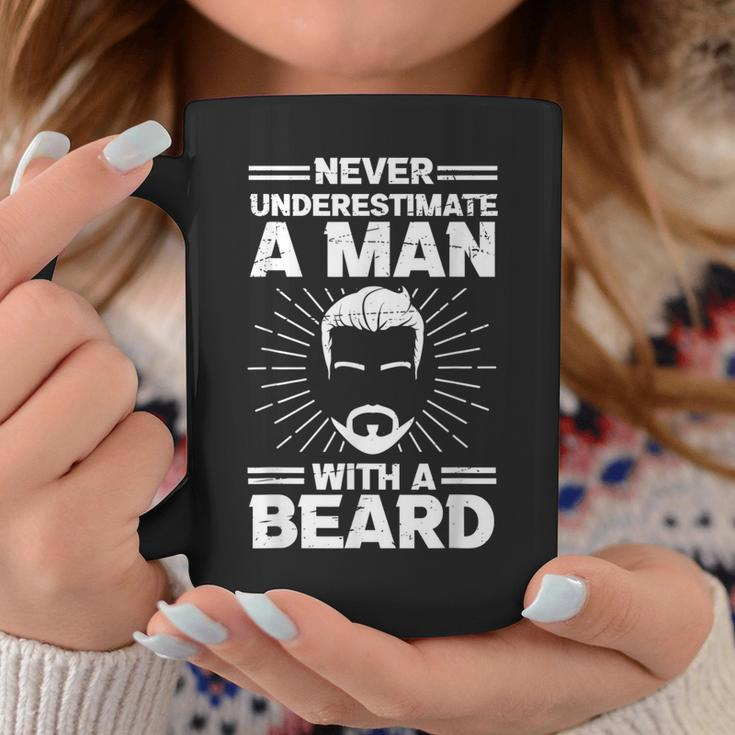 Bearded Saying Never Underestimate For Bearded Hipsters Coffee Mug Unique Gifts