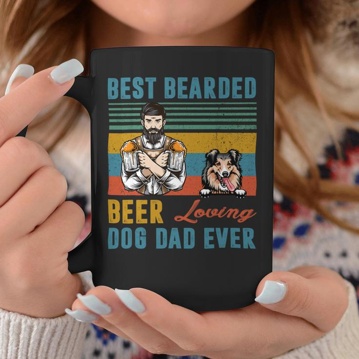 Beer Best Bearded Beer Loving Dog Dad Ever Shetland Sheepdog Coffee Mug Unique Gifts