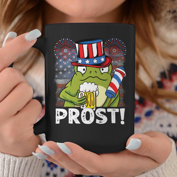 Beer Funny 4Th Of July Us Flag Prost Frog With Beer Coffee Mug Unique Gifts