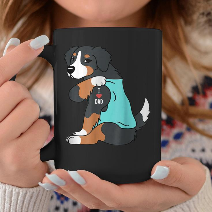 Bernese Mountain Dog I Love Dad Funny Dog Fathers Day Gift For Mens Coffee Mug Funny Gifts