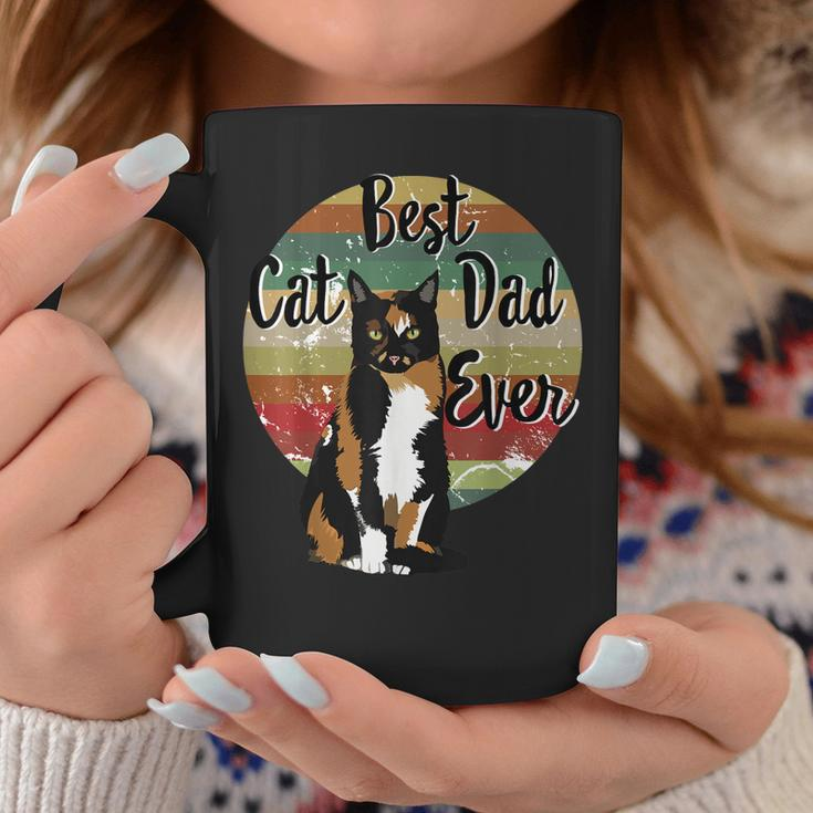 Best Cat Dad Ever Calico Fathers Day Gift Funny Retro Coffee Mug Unique Gifts