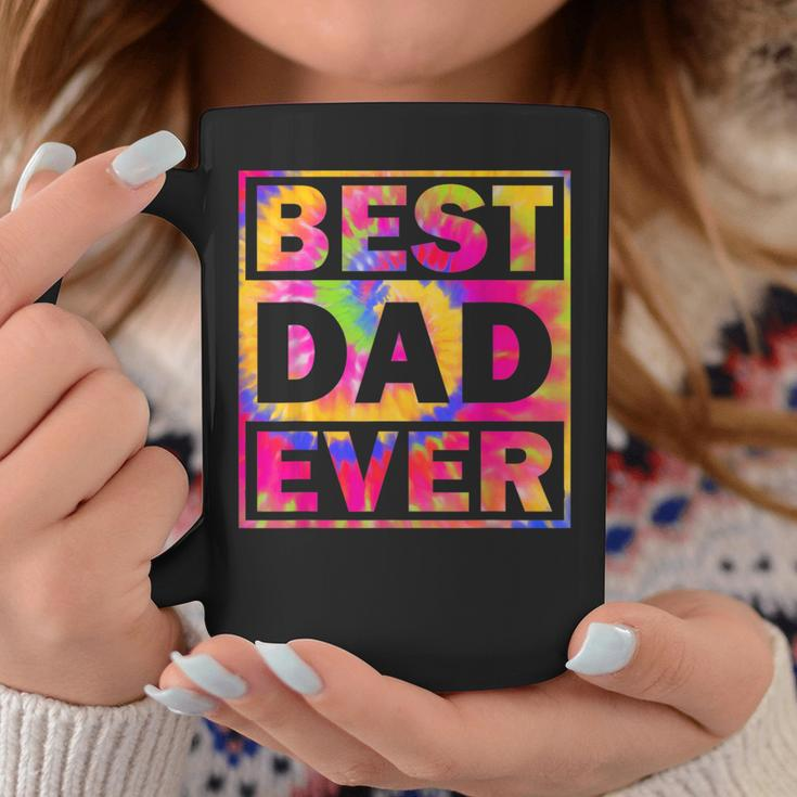 Best Dad Ever With Us Flag Tie Dye Fathers Day Coffee Mug Unique Gifts