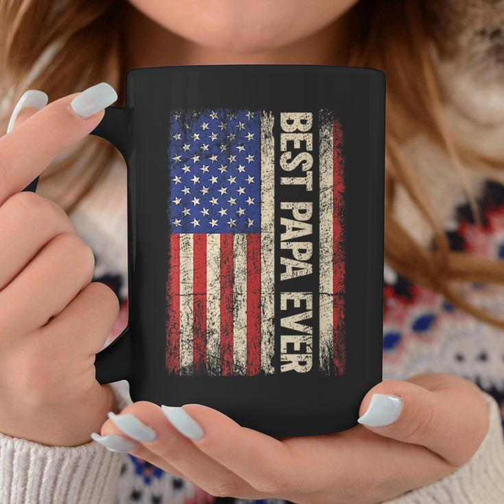Best Papa Ever Us American Flag Gifts For Fathers Day Men Coffee Mug Funny Gifts