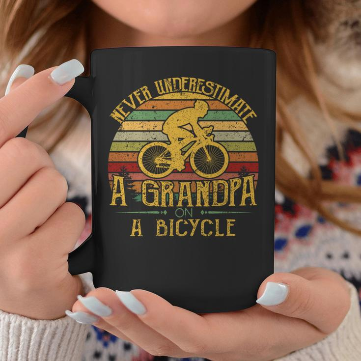 Bicycle Grandpa Never Underestimate A Grandpa On A Bicycle Coffee Mug Funny Gifts