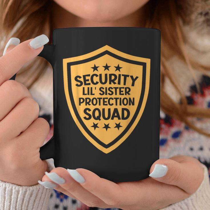 Big Brother Security Lil Sister Protection Squad Pregnancy Gifts For Sister Funny Gifts Coffee Mug Unique Gifts