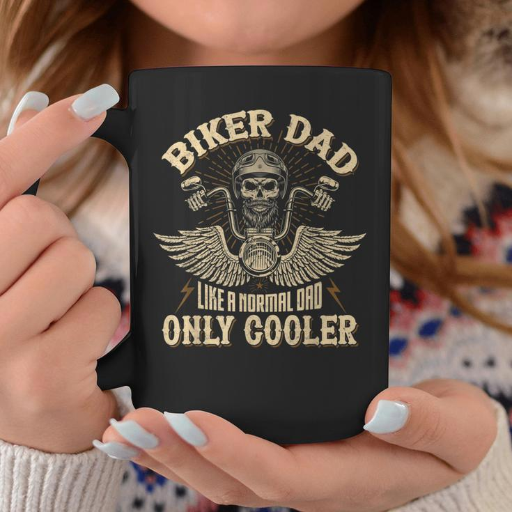 Biker Dad Motorcycle Fathers Day For Funny Father Biker Coffee Mug Unique Gifts