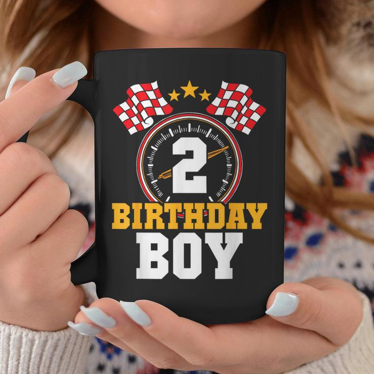 Birthday Boy 2Nd Race Car Party 2 Years Old Racing Driver Coffee Mug Funny Gifts