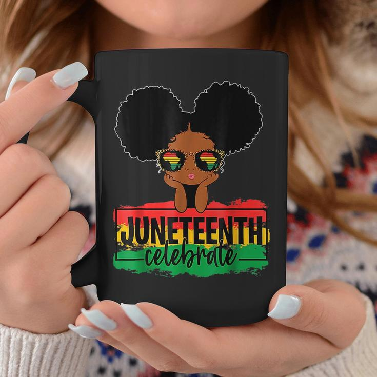 Black Girl Kid Junenth Celebrate Indepedence Day Coffee Mug Unique Gifts