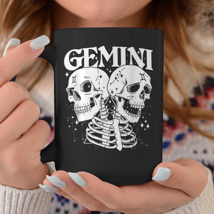 Blackcraft Zodiac Signs Gemini Skull Magical Witch Earth Coffee Mug Unique Gifts