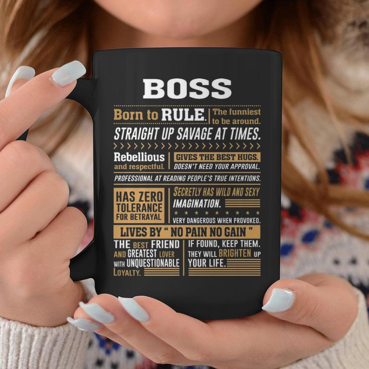 Boss Name Gift Boss Born To Rule Coffee Mug Funny Gifts