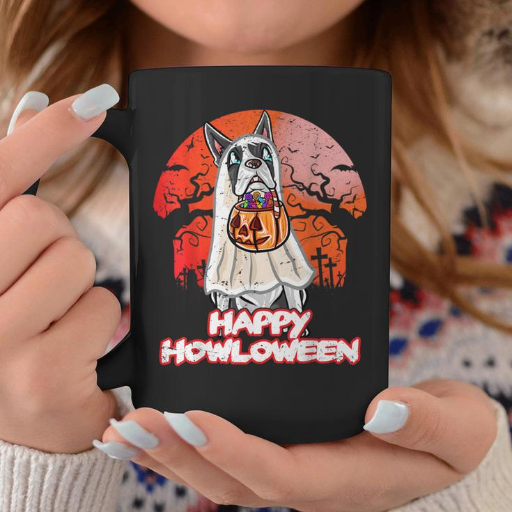 Boston Terrier Happy Halloween Costume Ghost Coffee Mug Unique Gifts