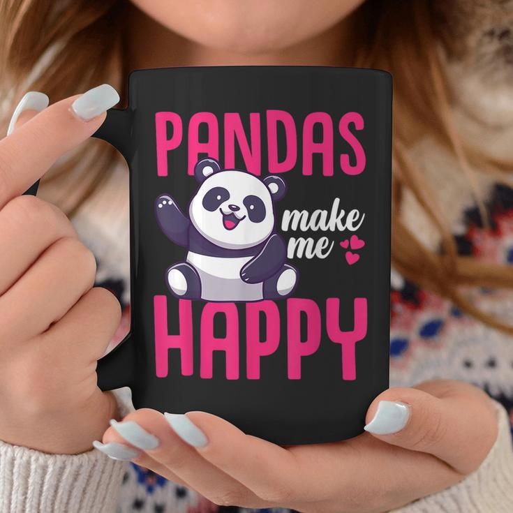 Boys Pandas Make Me Happy Panda Bear Coffee Mug Unique Gifts
