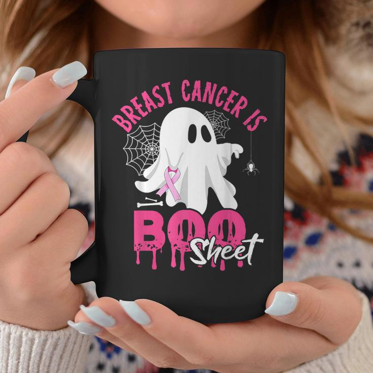 Breast Cancer Is Boo Sheet Halloween Breast Cancer Awareness Coffee Mug Funny Gifts