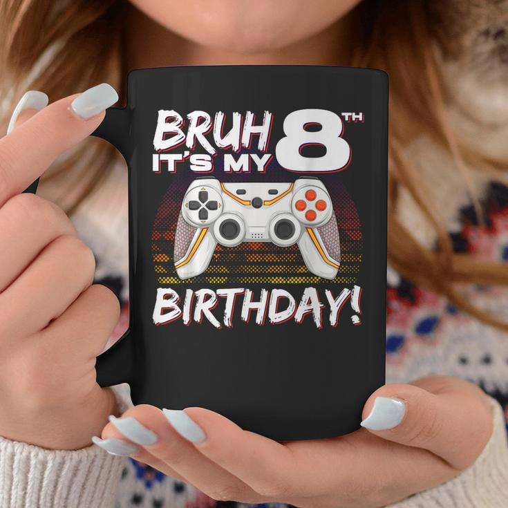 Bruh It's My 8Th Birthday Video Game 8Th Birthday Gaming Boy Coffee Mug Unique Gifts