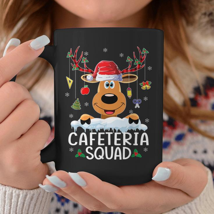 Cafeteria Squad Reindeer Santa Hat Christmas Family Coffee Mug Funny Gifts
