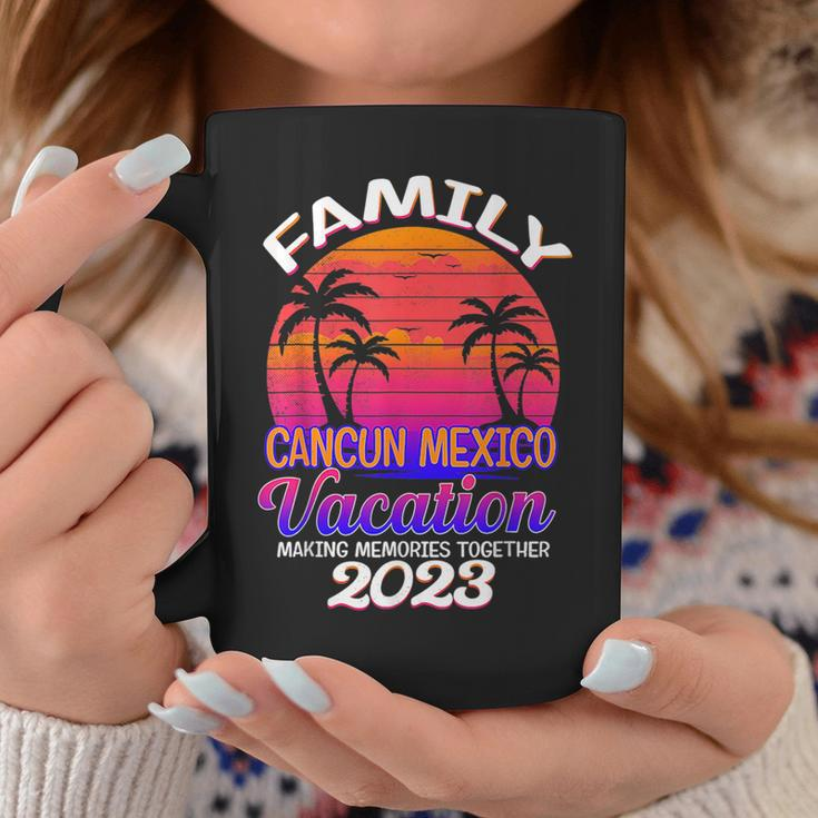 Cancun Family Vacation 2023 Matching Holiday Retro Beach Coffee Mug Funny Gifts