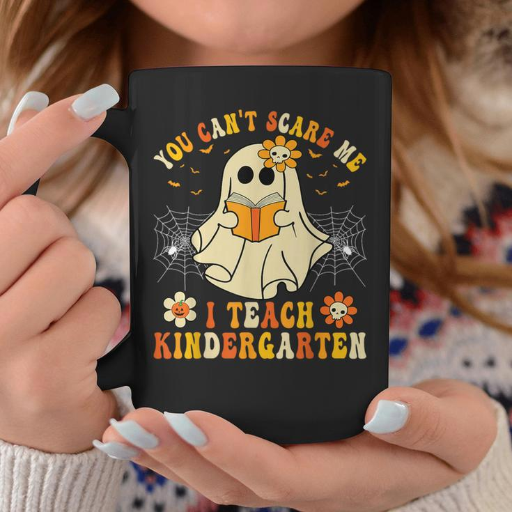 You Can't Scare Me I Teach Kindergarten Halloween Teacher Coffee Mug Funny Gifts