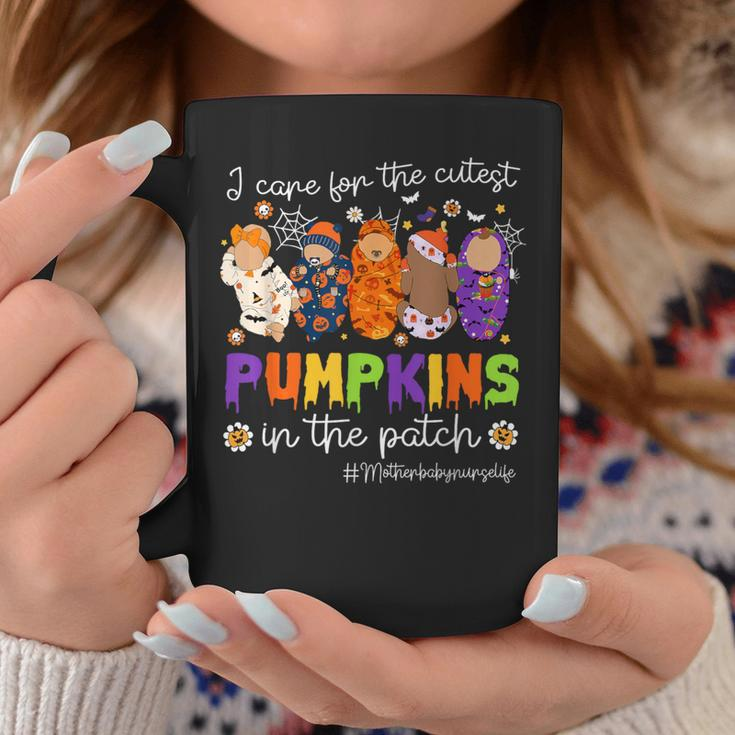 I Care For The Cutest Pumpkins Mother Baby Nurse Halloween Coffee Mug Unique Gifts