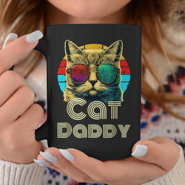 Cat Daddy Retro Cat Dad 80S 90S Vintage Father Day 2023 Coffee Mug Unique Gifts