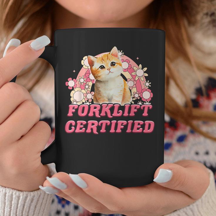 Cat Forklift Certified Funny For Men Women Coffee Mug Unique Gifts