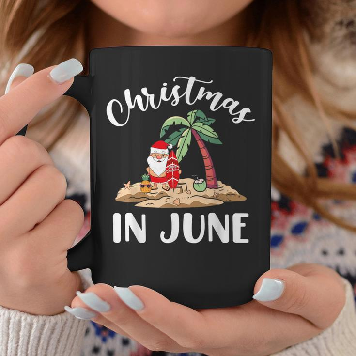 Celebrate Christmas In June With Funny Santa Surfboard Coffee Mug Funny Gifts
