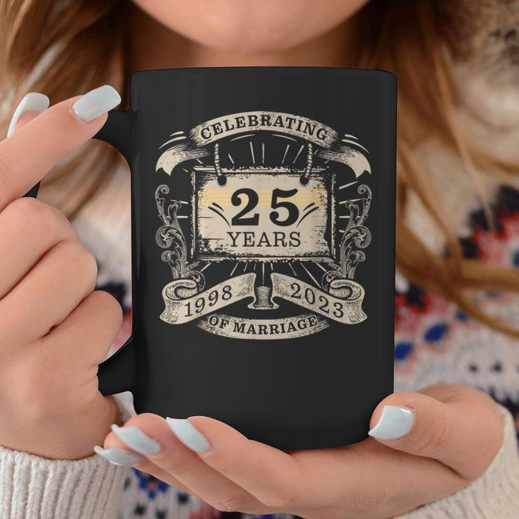 Celebrating 25 Year Of Marriage Anniversary Matching HisHer Coffee Mug Funny Gifts