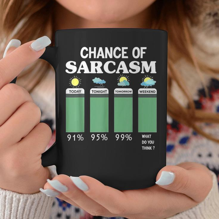 Chance Of Sarcasm Weather Coffee Mug Funny Gifts