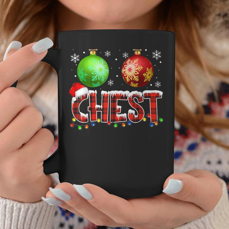 Chestnuts Matching Couples Christmas Lights Nuts Chest Coffee Mug Funny Gifts