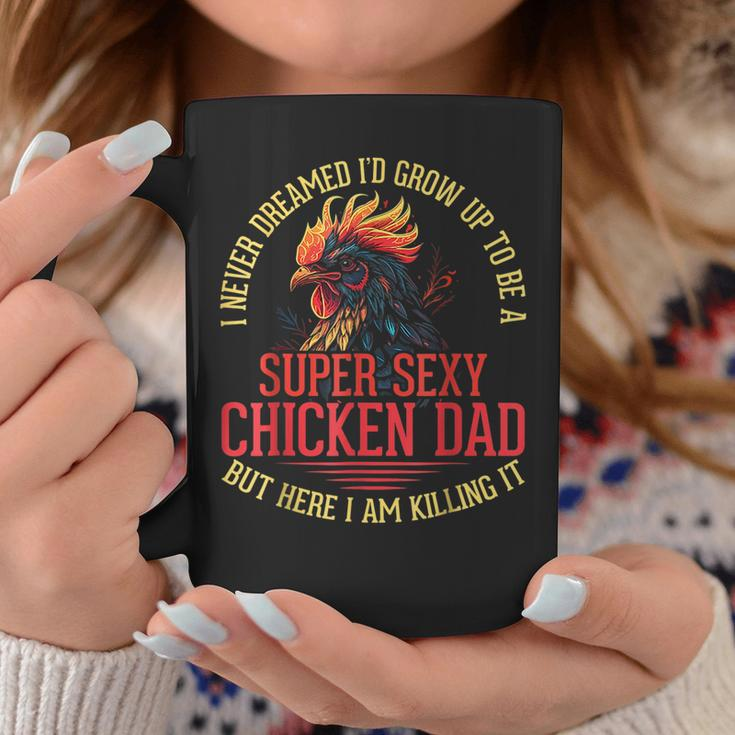 Chicken Lover Best Dad Ever Chicken Farmer Fathers Day Coffee Mug Funny Gifts
