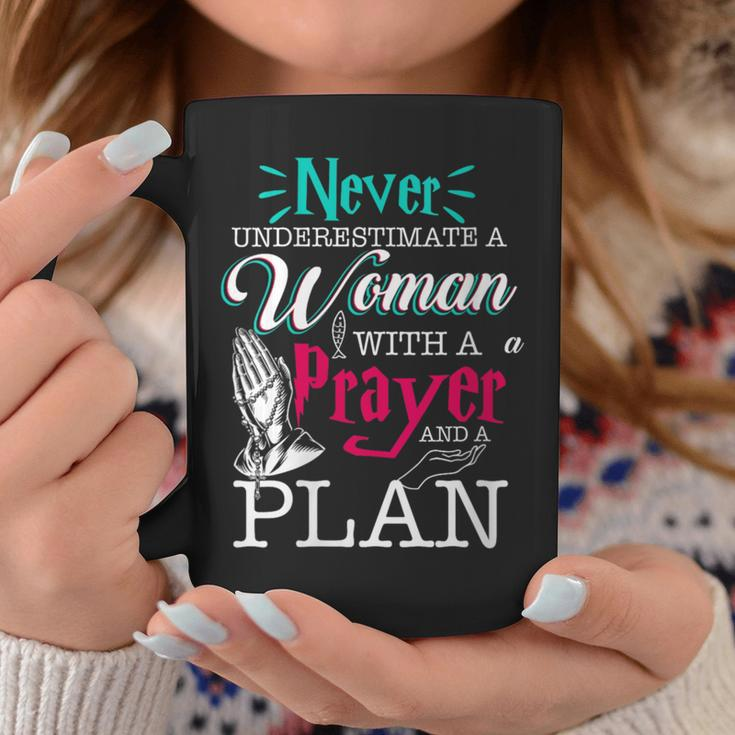 Christian Faith Never Underestimate A With Prayer Plan Coffee Mug Unique Gifts