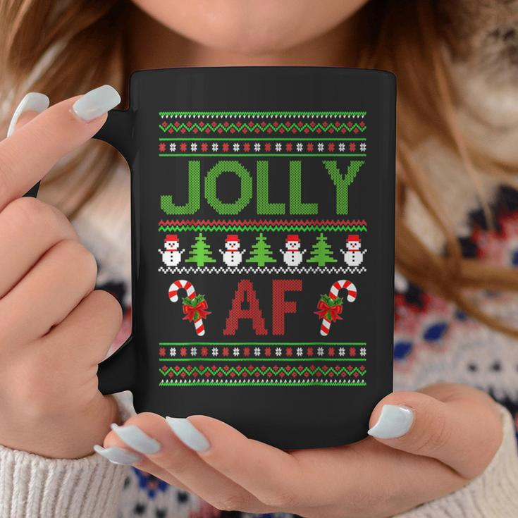 Christmas Jolly Af Ugly Sweater Xmas For Vacation Coffee Mug Unique Gifts