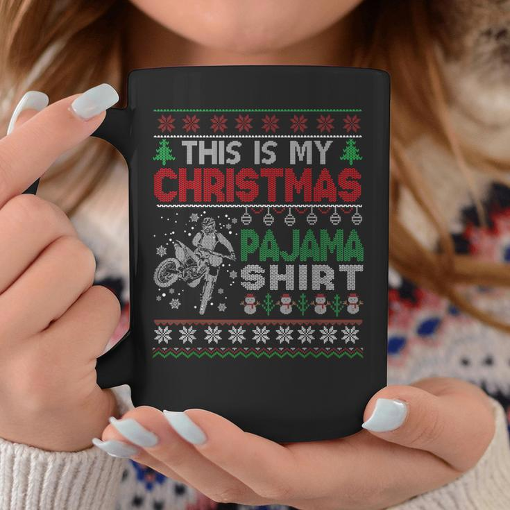 This Is My Christmas Pajama Ugly Sweater Motocross Dirtbike Coffee Mug Unique Gifts
