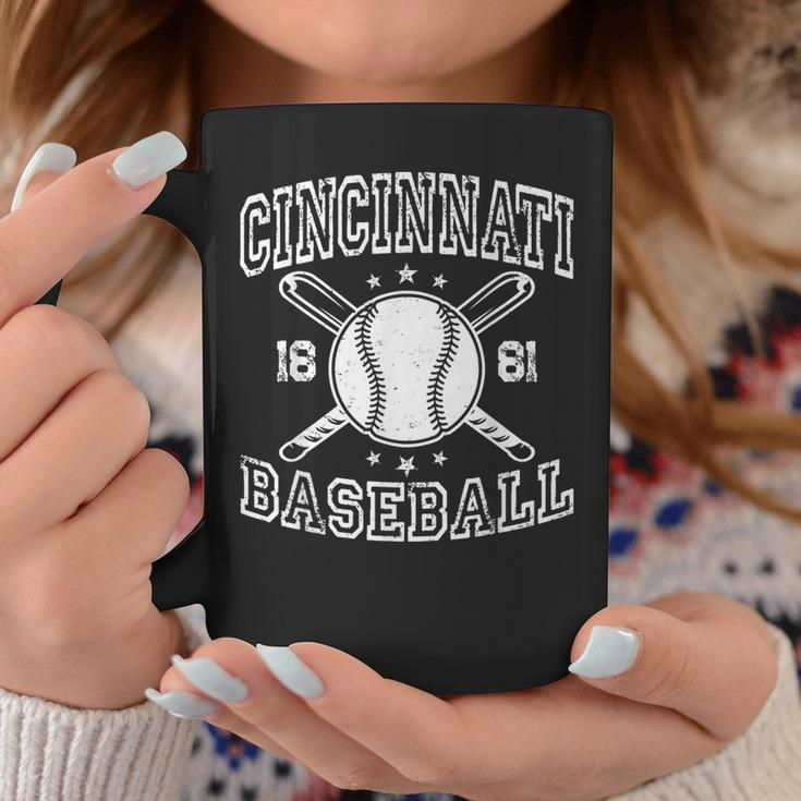 Cincinnati Retro Ohio Vintage Baseball Pride Us State Coffee Mug Unique Gifts