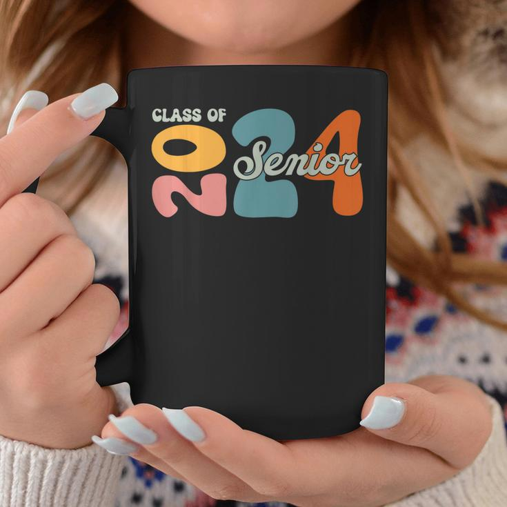 Class Of 2024 Senior 2024 Retro Groovy Graduation Coffee Mug Unique Gifts