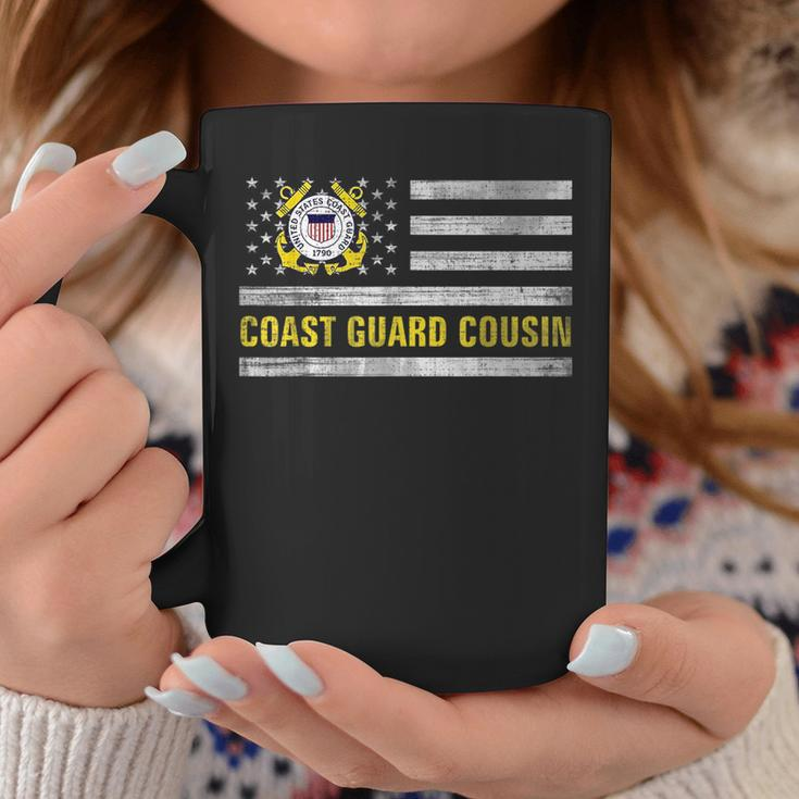 Coast Guard Cousin With American Flag Gift For Veteran Day Veteran Funny Gifts Coffee Mug Unique Gifts