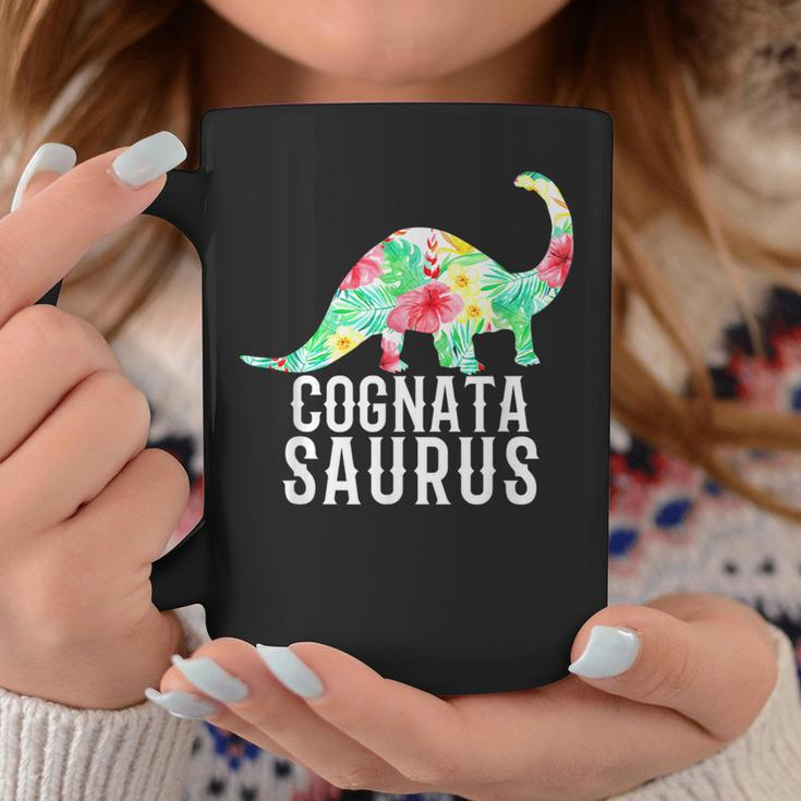 Cognatasaurus Italian Sister In Law Funny Dinosaur Floral Coffee Mug Unique Gifts