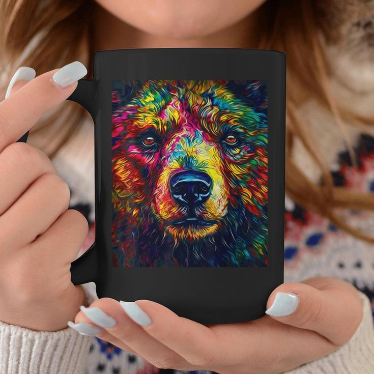 Colorful Grizzly Bear Closeup Coffee Mug Unique Gifts
