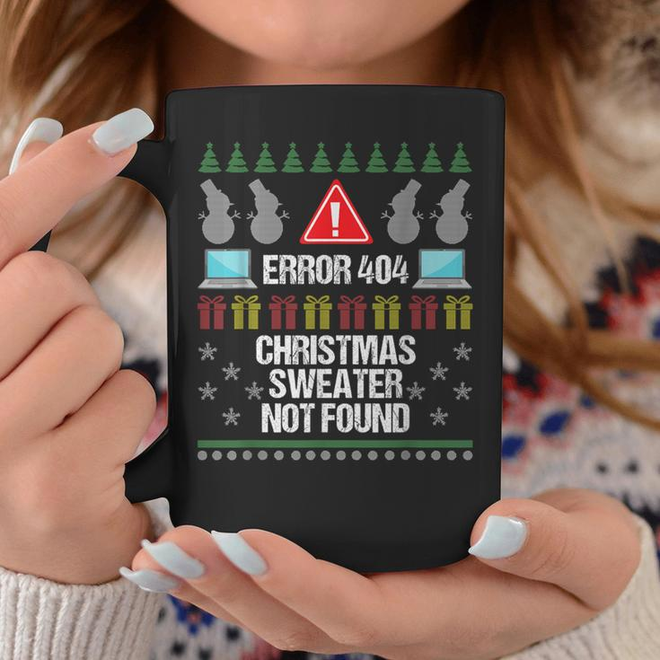 Computer Error 404 Ugly Christmas Sweater Not Found Coffee Mug Unique Gifts