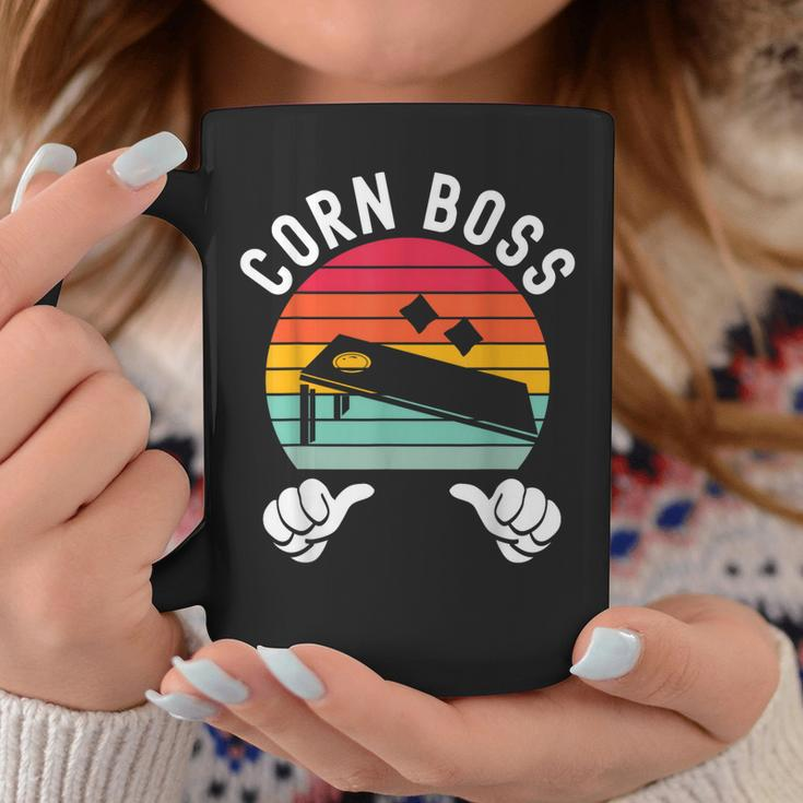 Corn Boss Bean Bag Player Funny Cornhole Coffee Mug Unique Gifts