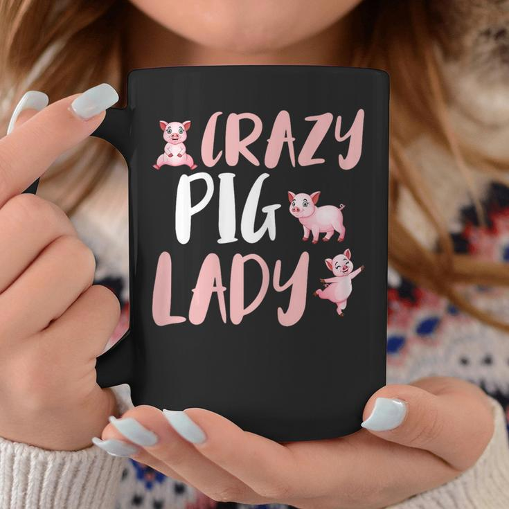 Crazy Pig Lady Piglet Farm Coffee Mug Funny Gifts