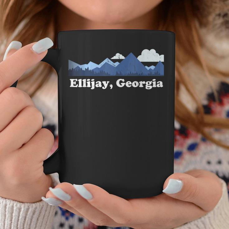 Cute Ellijay Georgia Ga Retro Blue Ridge Mountains Coffee Mug Unique Gifts