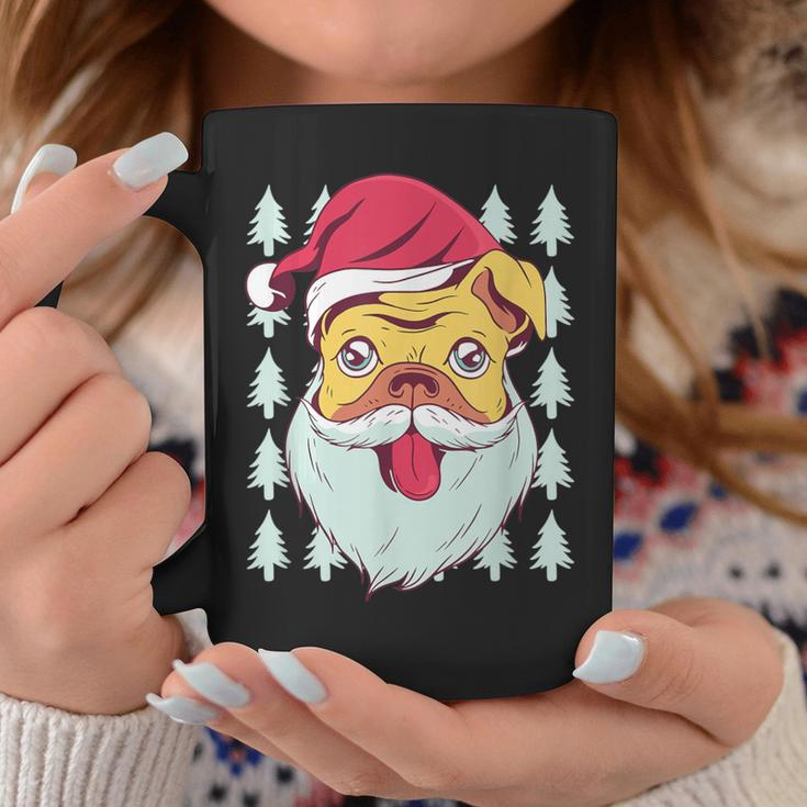 Cute Pug Santa Dog Ugly Christmas Sweater Meme Coffee Mug Unique Gifts
