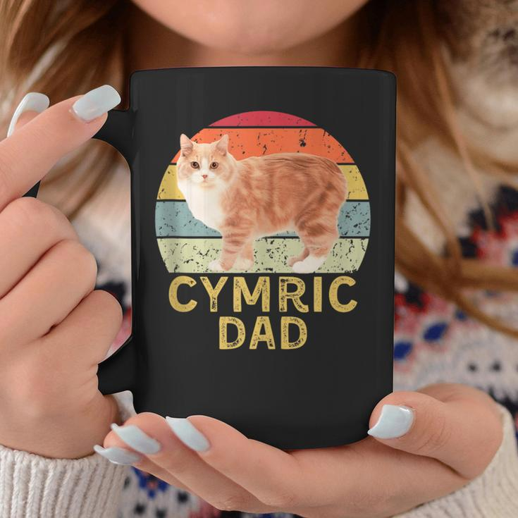 Cymric Cat Dad Retro Vintage Cats Lovers & Owners Coffee Mug Unique Gifts
