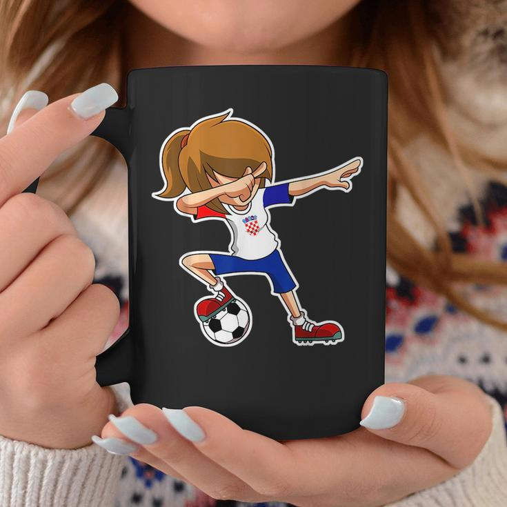 Dabbing Soccer Girl Croatia Croatian Flag Jersey Coffee Mug Unique Gifts
