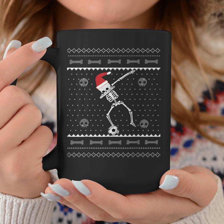 Dabbing Soccer Skeleton Ugly Christmas SweaterCoffee Mug Unique Gifts