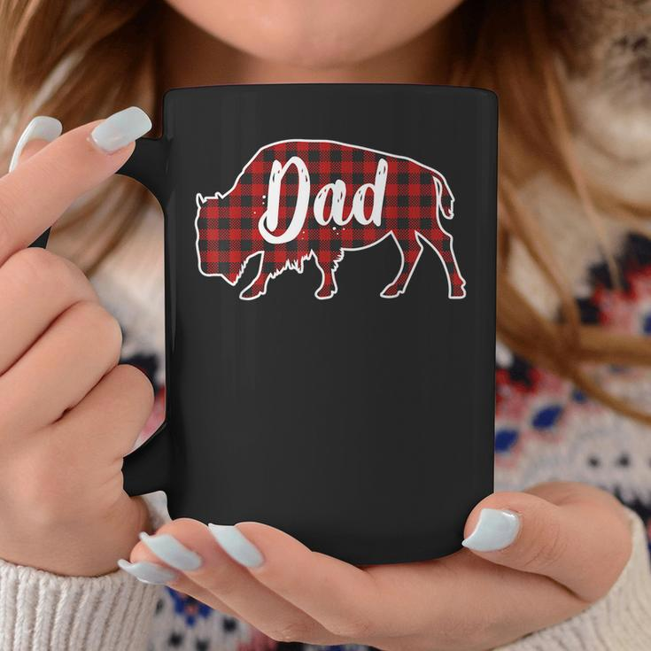 Dad Bison Buffalo Red Plaid Christmas Pajama Family Gift Coffee Mug Unique Gifts