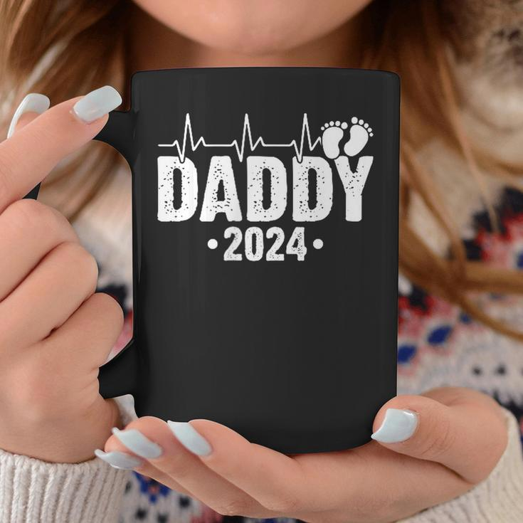 Daddy 2024 Heartbeat Daddy To Be New Dad First Time Daddy Coffee Mug Funny Gifts